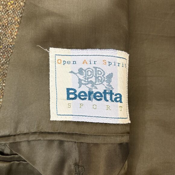 Beretta Shooting Jacket Tweed Hunting Jacket Blazer Sport Coat Wool Speckled XL - Picture 5 of 9